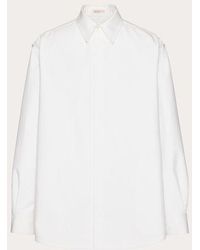 Valentino - Cotton Poplin Shirt Jacket - Lyst