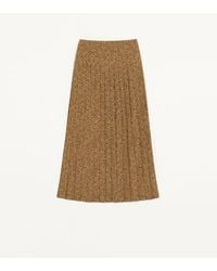 Valentino - Crepe De Chine Skirt With Fauve Eclat Micromacula Print - Lyst