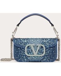 Valentino Small Locò Crystal Embellished Shoulder Bag