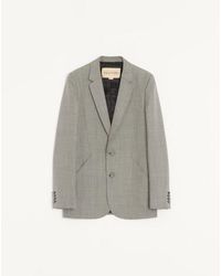 Valentino - ハウンドトゥースパターン ウール シングルブレスト ジャケット おとこ アイボリー/ブラック - Lyst