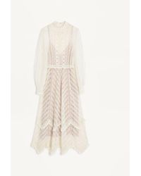 Valentino - Abito Midi Ricamato Donna - Lyst