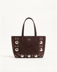 Valentino Garavani - Nellcôte Medium Suede Shopping Bag - Lyst