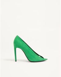 Valentino Garavani - Open Toe Révélé Suede Pumps 105Mm 35.5 - Lyst