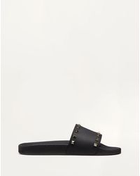 Valentino Garavani - Rockstud Rubber Slider Sandal - Lyst
