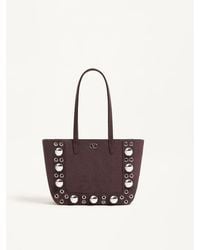 Valentino Garavani - Nellcôte Mini Suede Shopping Bag - Lyst