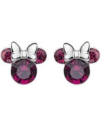 Disney Boucles d'oreilles à fermoir à poussette mickey mouse e905162rfebl 925 argent - Violet