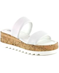 steve madden white platform heels