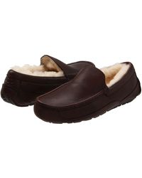 mens ugg ascot leather slippers on sale