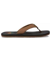 vans leather flip flops