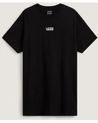 Vans - Center Vee T-Shirt-Kleid, Damen, Größe - Lyst