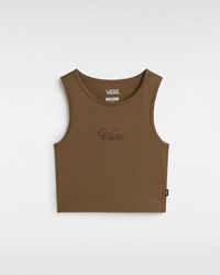 Vans - Camiseta Corta Sin Mangas Imprescindible De Diseño Ajustado, Mujer, Talla - Lyst