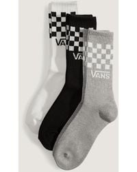 Vans - Calcetines Altos Classic Check (3 Pares) Hombre, Talla: L (42.5-47​ - Lyst