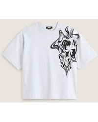 Vans - Smoke Skull Short Ss Tee Ash Heather - Lyst