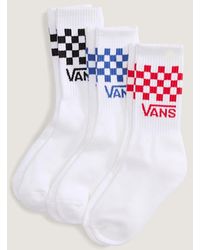 Vans - Kids Classic Check Crew Socks (3 Pairs) Size: Xs ​13-2.5​ - Lyst