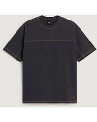 Vans - Contrast Stitch Loose Fit Ss Tee Charcoal - Lyst