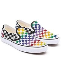 Vans - Customs Checkerboard Slip-On - Lyst