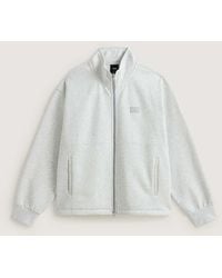 Vans - Full Zip Mock Neck Fleece Ash Heather - Lyst