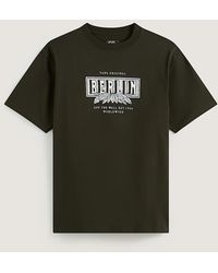 Vans - Berlin Off The Wall Ss Tee Obsidian Fern, Grootte - Lyst