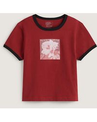 Vans - Places I Wish To Go Ringer Ss Tee Poppy Ember - Lyst