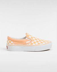 Vans - Checkerboard Classic Slip-On Plateauschuhe, Frau, Größe - Lyst
