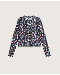 Vans - Camiseta De Malla De Manga Larga Ludlow, Mujer, Talla - Lyst