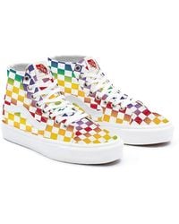 Vans - Customs Checkerboard Sk8-Hi - Lyst
