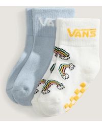 Vans - Calcetines Altos Classic De Niños (2 Pares) Talla: 0 - Lyst