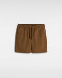 Vans - Range Salt Wash Relaxed Elastic Shorts (Coffee Liqueur) Herren, Größe - Lyst