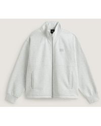 Vans - Full Zip Mock Neck Fleece Ash Heather - Lyst