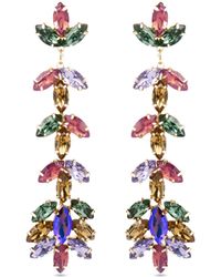 Luxenter - Ohrringe Mit Mehrfarbigem Kristall 18K Goldfarben - Lyst