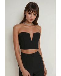 Hiccup - Strapless Fitted Crop Top - Lyst