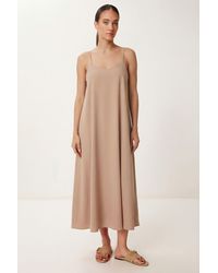 Happiness İstanbul - Loose Fit Midi Dress With U Collar - Lyst