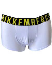 Bikkembergs - Witte Katoenen Boxershorts - Lyst