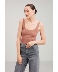Grimelange - Ribbed U-Neck Cami Tank Top - Lyst