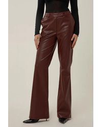 Hiccup - High-Waist Faux Leather Flare Pants - Lyst