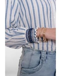 Geisha - 63130-99 010 Blouse Striped Embroiderd Cuffs Off - Lyst