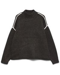 Vero Moda - Vmboom Ls Highneck Piping Pullover - Lyst
