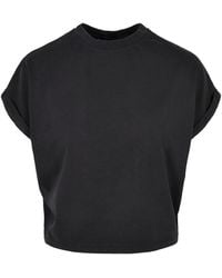 Urban Classics - Pigment Geverfd Kort Omgeslagen T-Shirt - Lyst