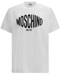 Moschino - Witte Katoenen T-Shirt - Lyst