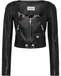 Philipp Plein - Vintage Leren Cropped Jas - Lyst