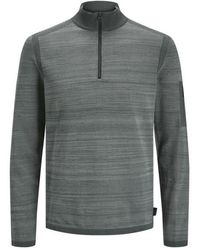 Jack & Jones - Jcomace Knit Half Zip Smu Army - Lyst