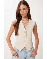 Happiness İstanbul - Crop Button Waistcoat - Lyst