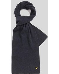 Lyle & Scott - Lamswol Mix Geribbelde Sjaal - Lyst
