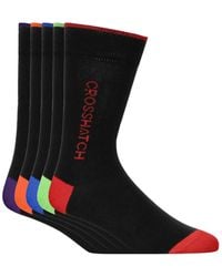 Crosshatch - Glowbow Crew Socks (Pack Of 5) /Multicoloured) - Lyst