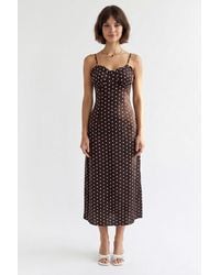 MixRay - Polka Dot Bodycon Midi Dress - Lyst