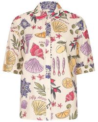 Lofty Manner - Blouse Korte Mouw Re13 Iris - Lyst