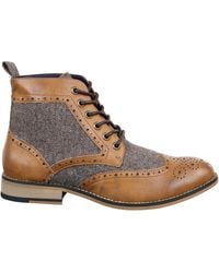 House Of Cavani - Classic Tweed Oxford Ankle Boots - Lyst