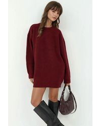 Hiccup - Knit Mini Dress With Crew Neck - Lyst