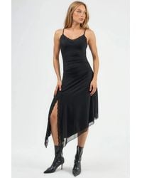 Hiccup - Lace Detailed Tulle Midi Dress - Lyst