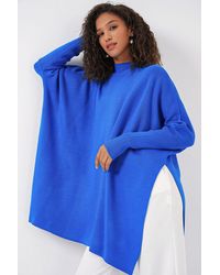 Bigdart - Slit Detailed Half Turtleneck Loose Sweater - Lyst